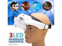 Magnifying magnifier for head 1.5x - 11.5x MG81000S 3LED