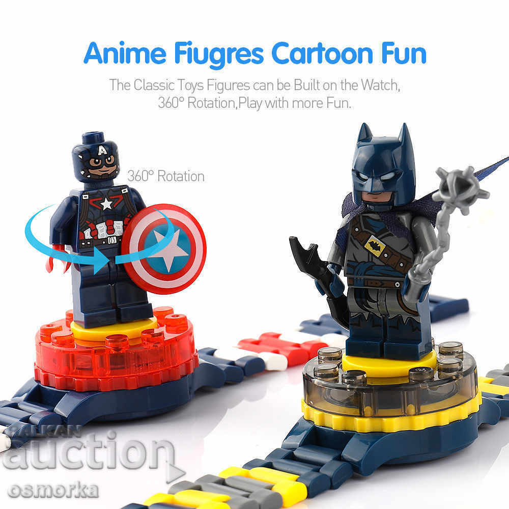 Kids clock with toy figurine type Lego Ninjago ninja with with price 16.00 BGN | € 8.18 Kids clock with toy figurine type Lego Ninjago ninja with with price 16.00 BGN | € 8.18