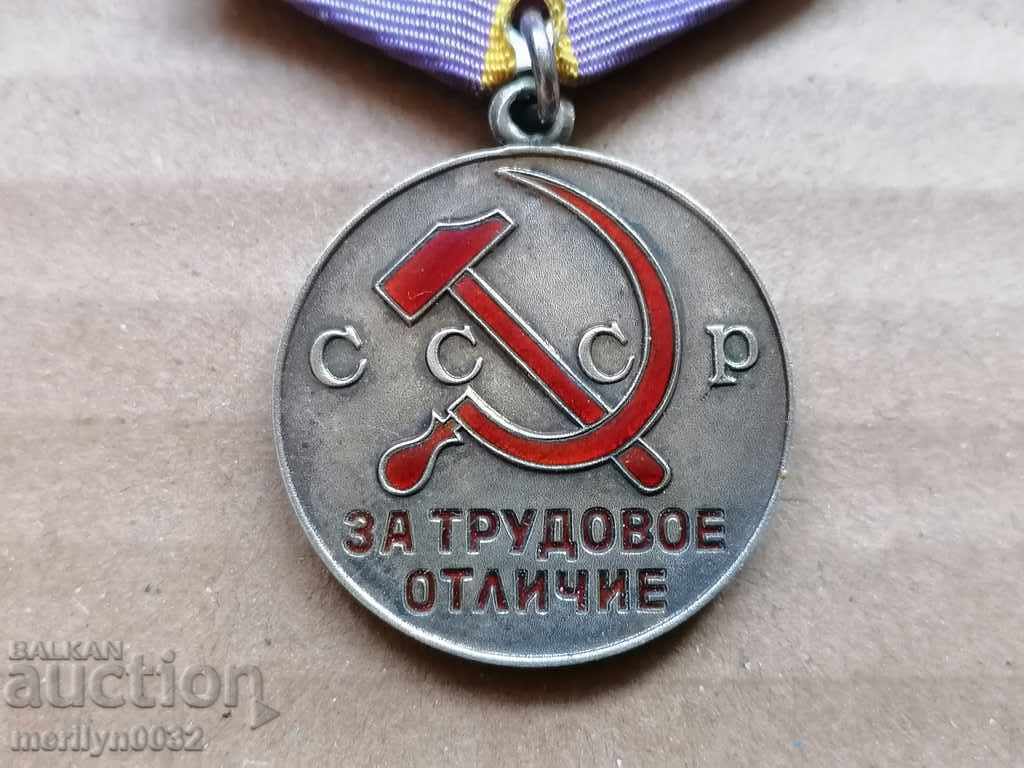 Auction  Soviet medal SILVER enamel order badge badge USSR