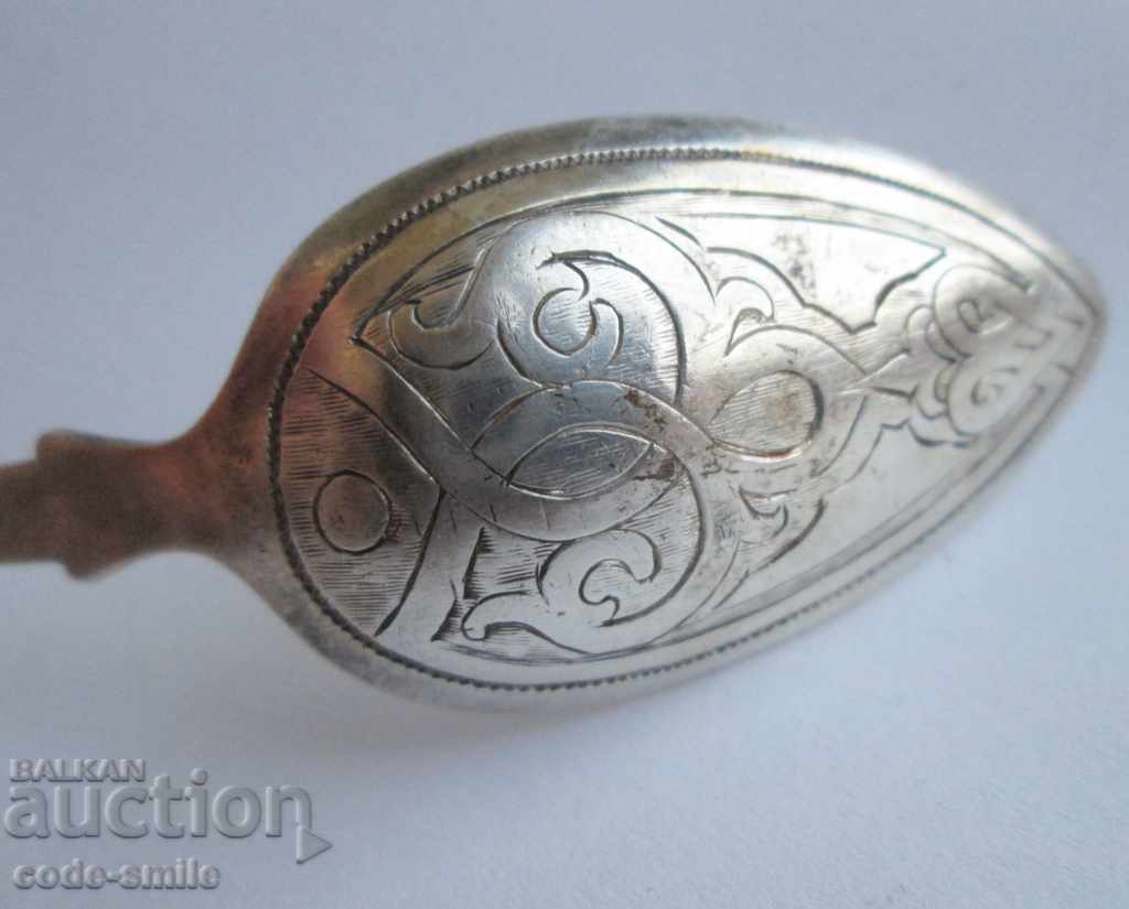 Old silver spoon engravings silver 84 from the Russian Empire - 6 Old silver spoon engravings silver 84 from the Russian Empire - 6