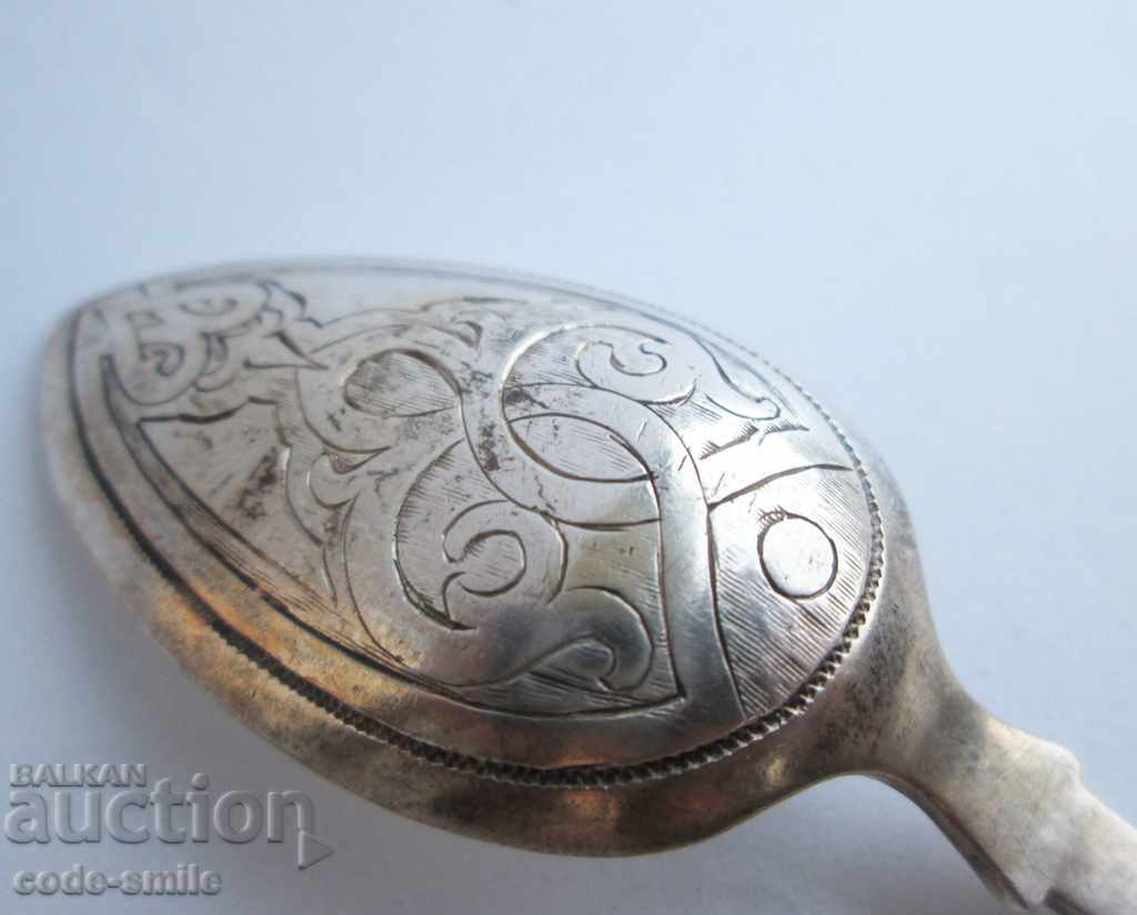 Old silver spoon engravings silver 84 from the Russian Empire - 7 Old silver spoon engravings silver 84 from the Russian Empire - 7