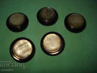 5 mother-of-pearl buttons METAL Mother-of-pearl buttons