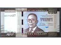 Либерия 20 долара 2016г