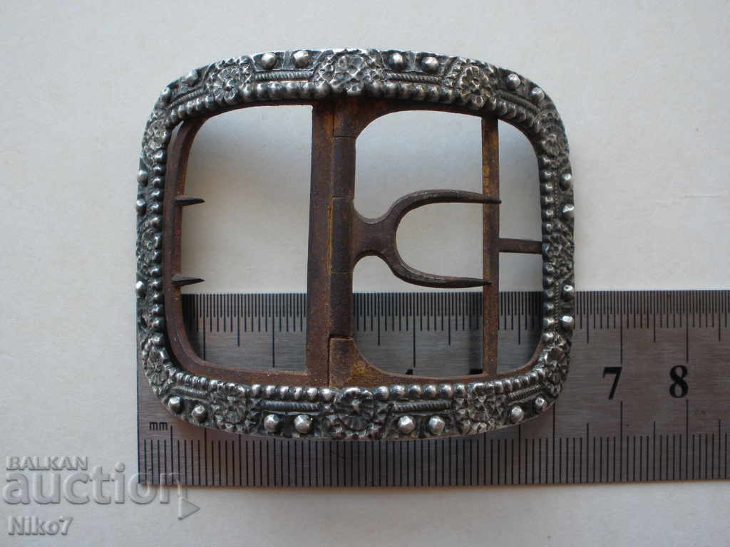 Αρχαία (1798-1809), ασημένια, γαλλική αγκράφα, πόρπη - 7