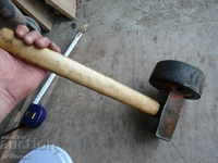 A rare massive German tinsmith's hammer