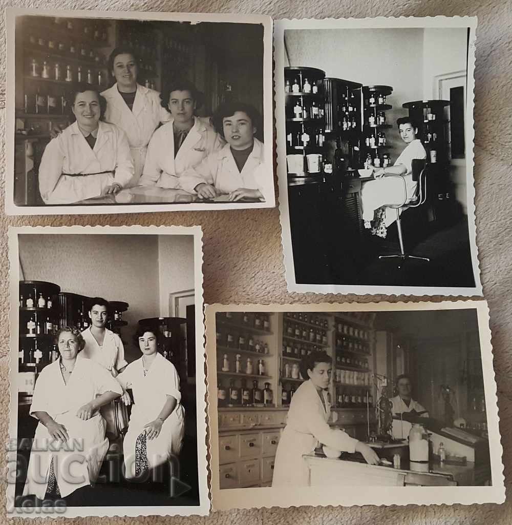 4x Farmacie foto veche în anii 1950 Pirdop