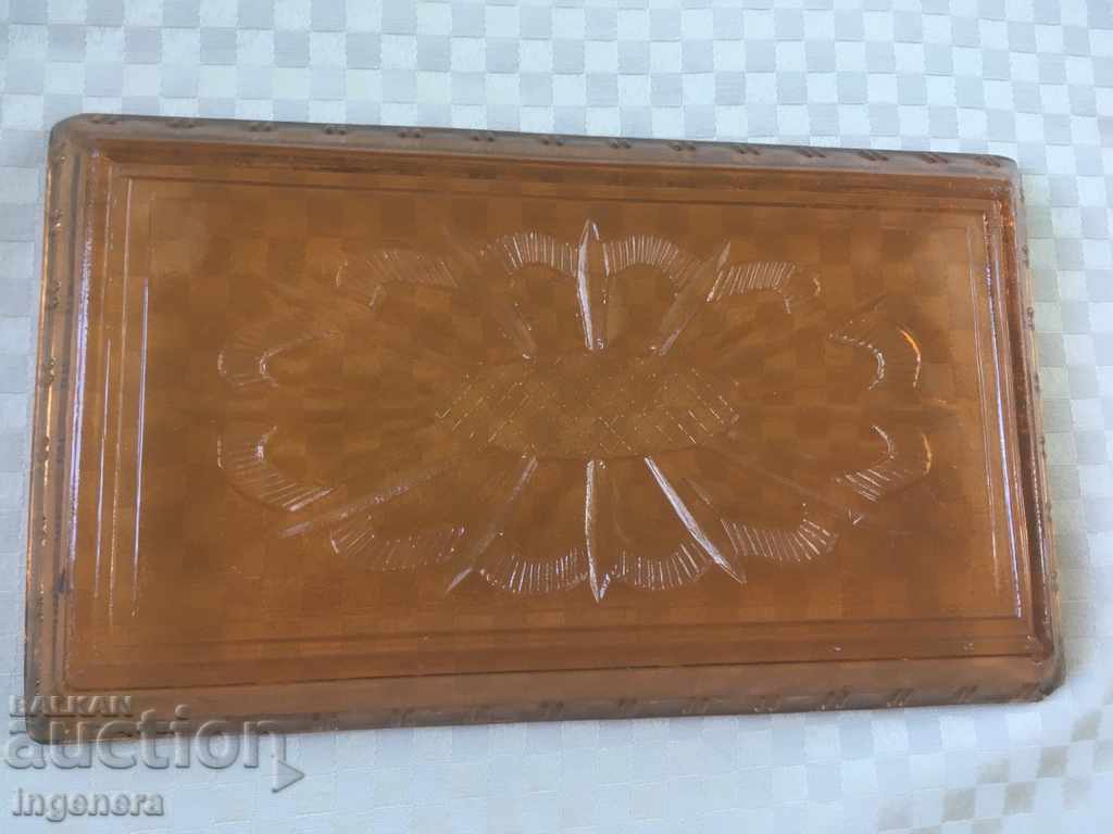 TRAY GLASS RELIEF THICK FROM THE EARLY SOC BOARD - 7