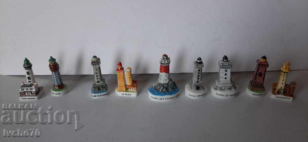 Delivery of Collection of 18 French porcelain lighthouses Delivery of Collection of 18 French porcelain lighthouses