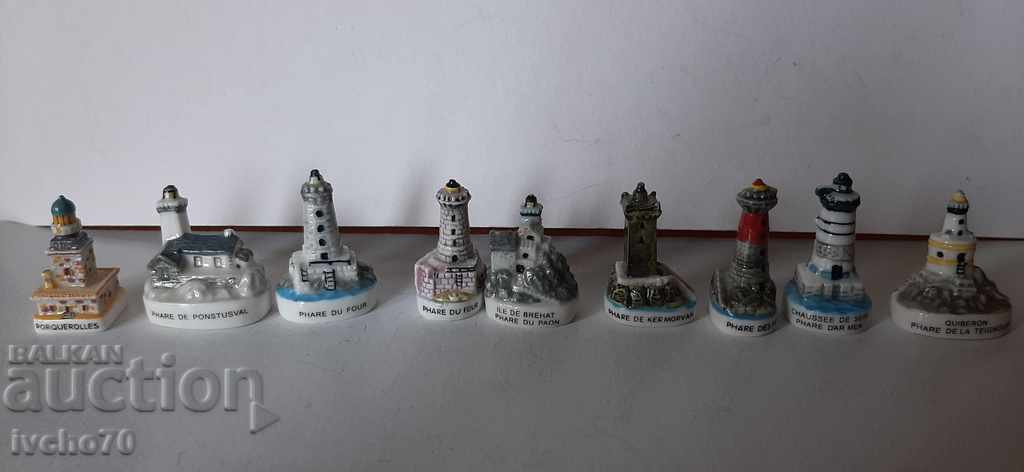 Collection of 18 French porcelain lighthouses - 5 Collection of 18 French porcelain lighthouses - 5