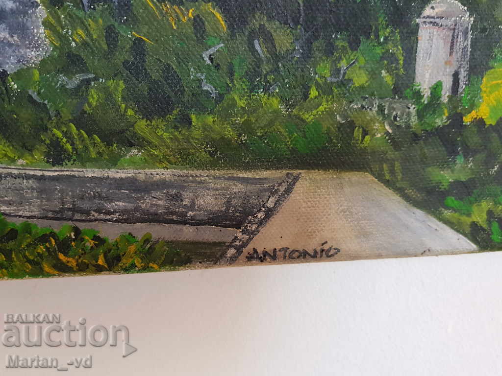 Oil painting canvas "Fortress Baba Vida" signed - 6 Oil painting canvas "Fortress Baba Vida" signed - 6