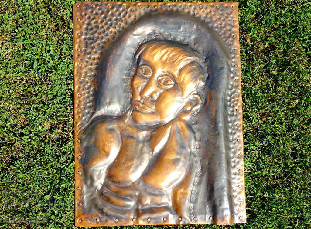 Forged copper painting, portrait 2 kg. - 5 Forged copper painting, portrait 2 kg. - 5