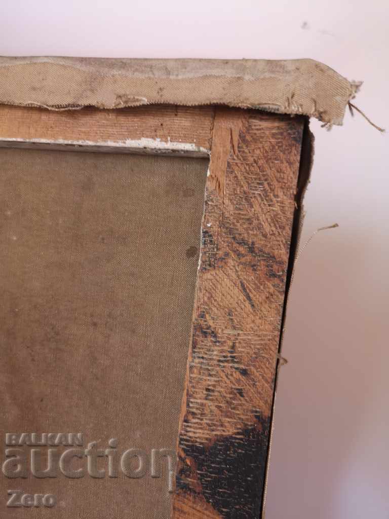 Παράδοση Πολύ παλιό καμβά λάδι εικόνας Παράδοση Πολύ παλιό καμβά λάδι εικόνας