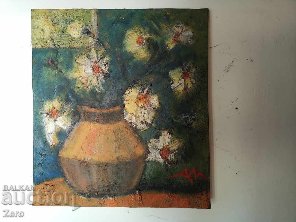 Dimitar Manolov Still Life Oil on Canvas Signed with price 600.00 BGN | € 306.78