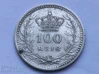 Португалия 100 рейс Емануел ll 1910 сребро