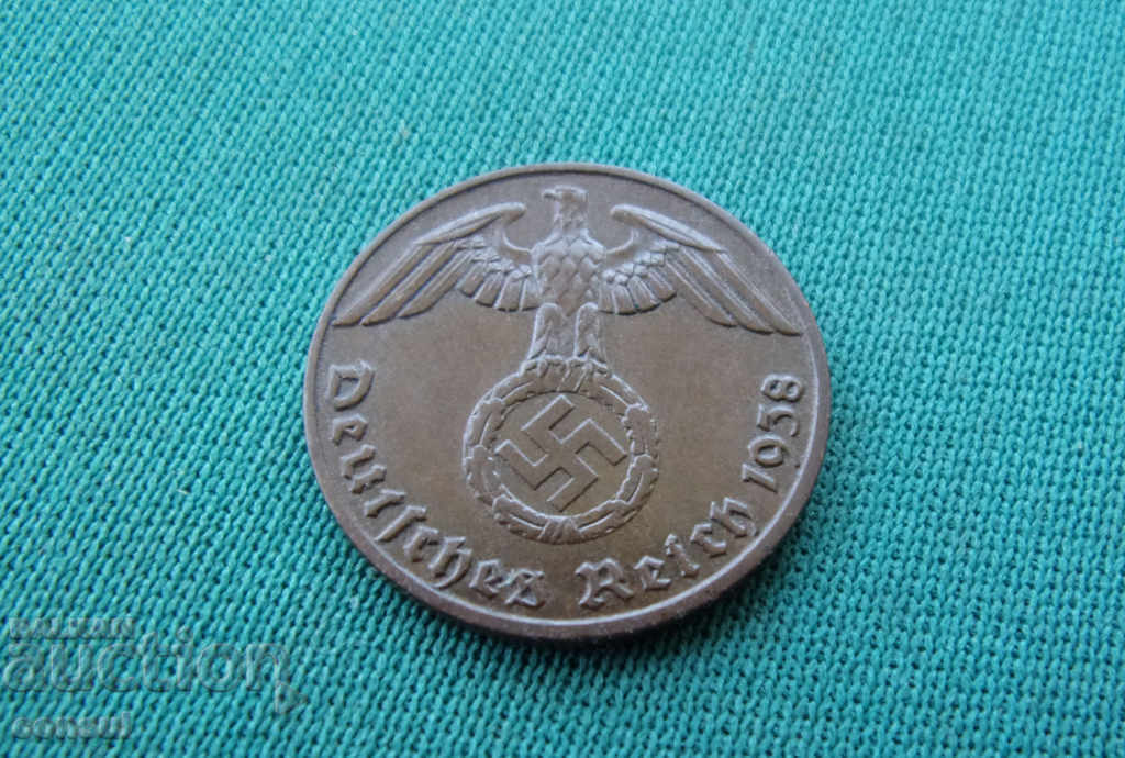 Germania III Reich 1 Pfennig 1938 E Rare