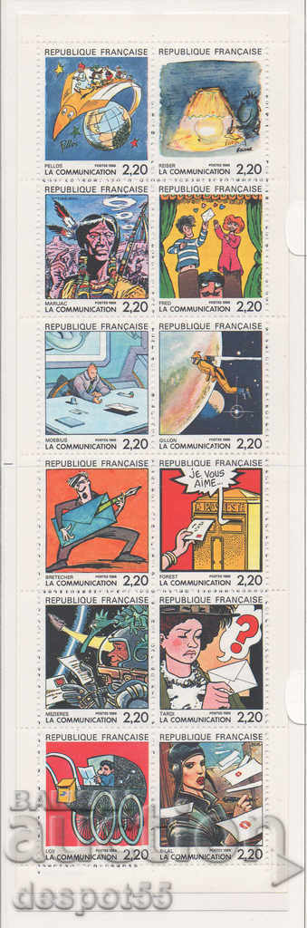 1988. France. Communications - Comics. Carnet 1988. France. Communications - Comics. Carnet