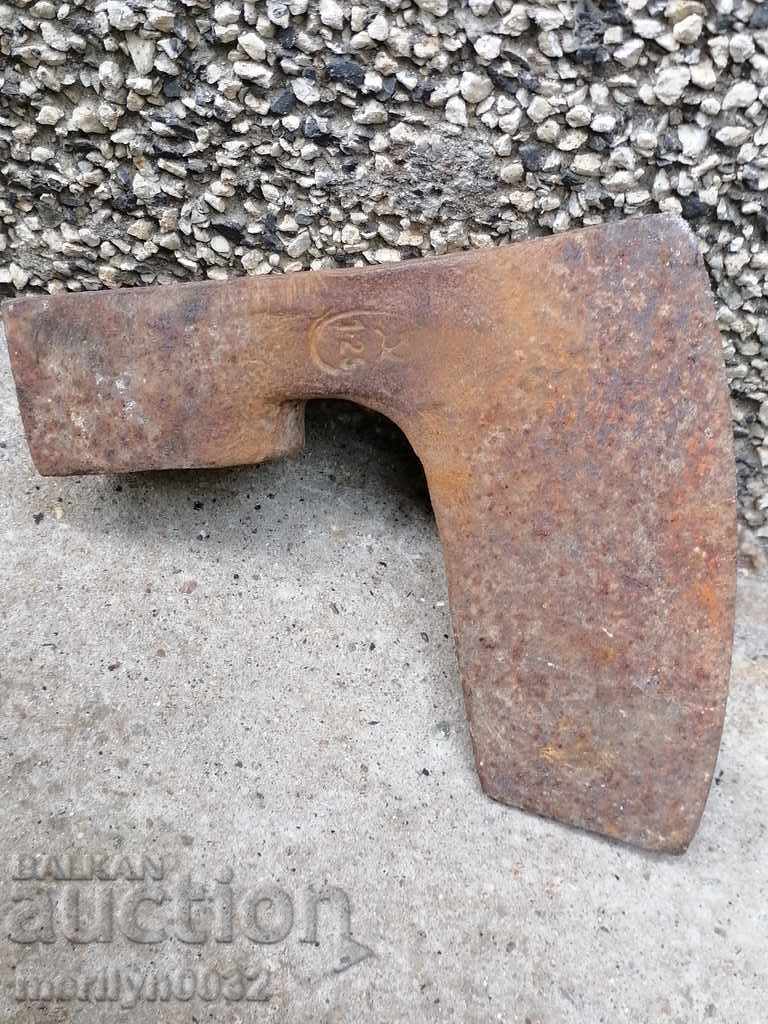 Delivery of An old ax shaft tool wrought iron