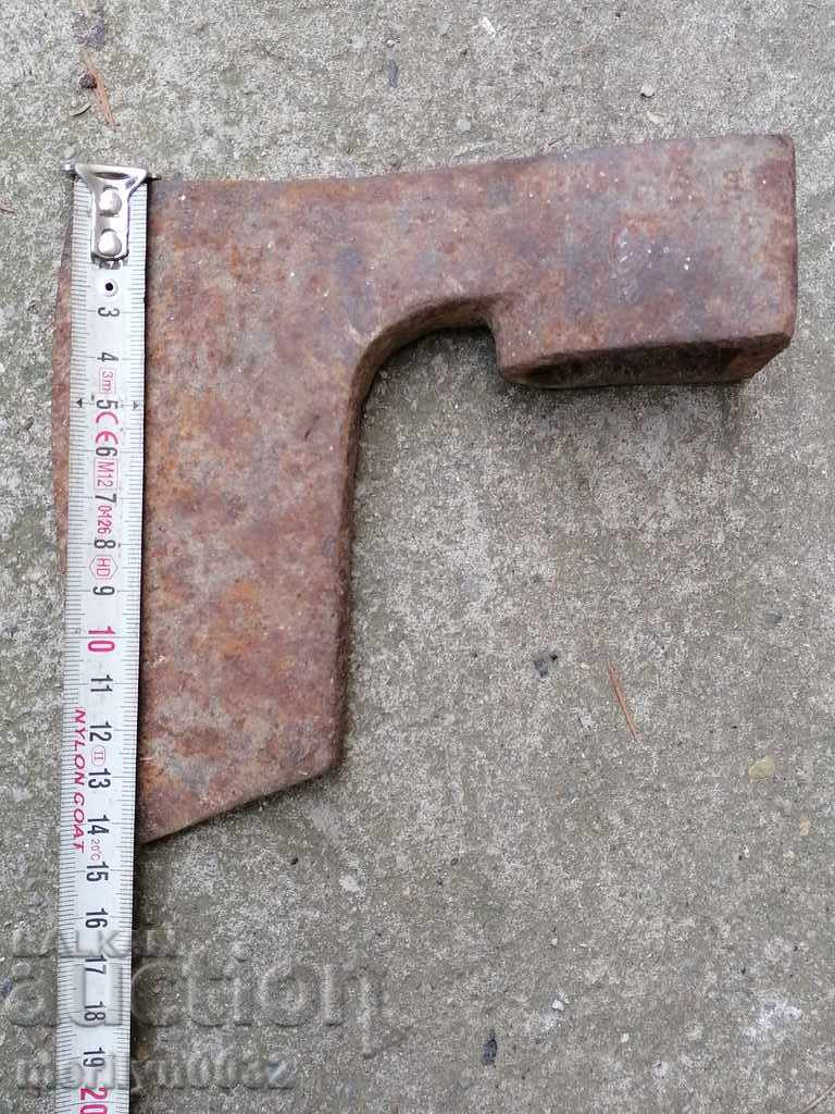 An old ax shaft tool wrought iron - 6