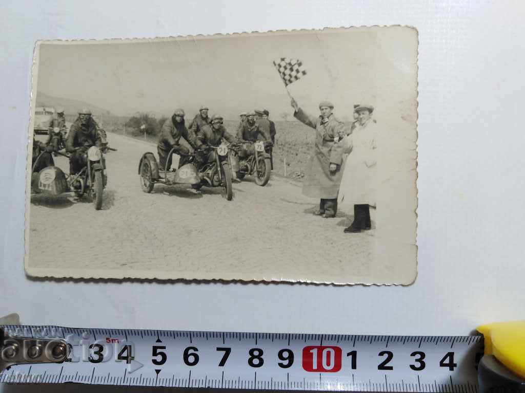 OLD PHOTO-1954. MOTOR, motorcycles, ZVANICHEVO-PLOVDIV competition