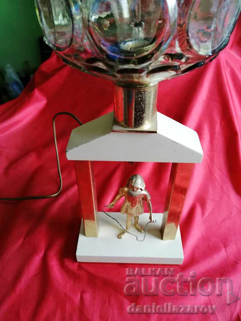 Аукцион Стара Рядка ЛАМПА Момиченце Скача на Въже, Месинг Аукцион Стара Рядка ЛАМПА Момиченце Скача на Въже, Месинг