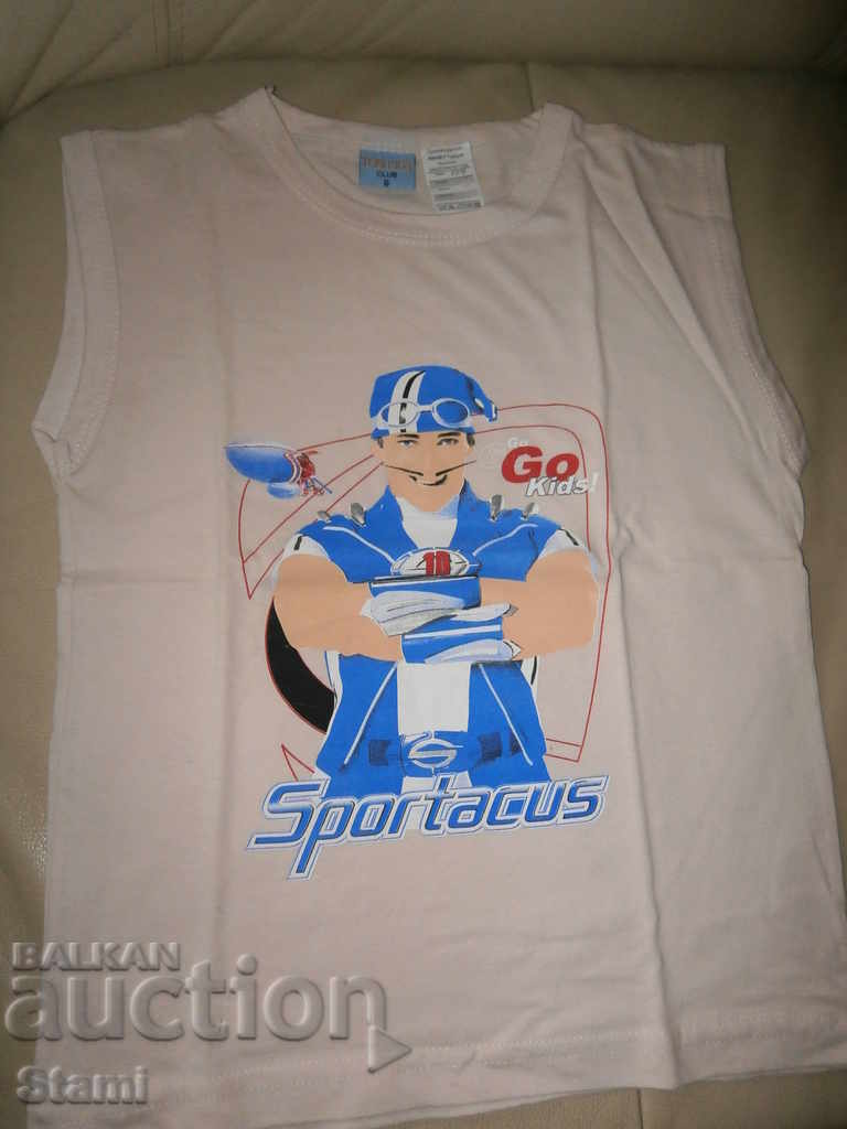 Children's tank top with Sportakus in soft cappuccino color for 6 years with price 4.00 BGN | € 2.05 Children's tank top with Sportakus in soft cappuccino color for 6 years with price 4.00 BGN | € 2.05