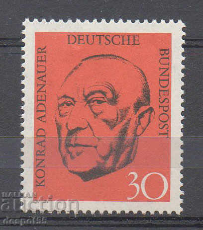 1968. GFR. Έκδοση μνήμης για τον Konrad Adenauer.
