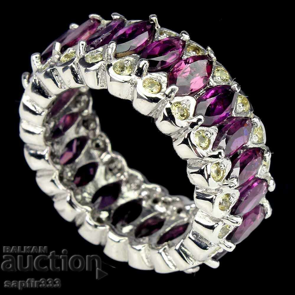 ROYAL MASSIVE RING NATURAL RHODOLITE GARNET SAPPHYR with price 422.00 BGN | € 215.77