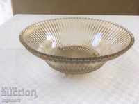 BOWL SALATIER FRUIT FILM THICK RELIEF COLORED GLASS STARIN