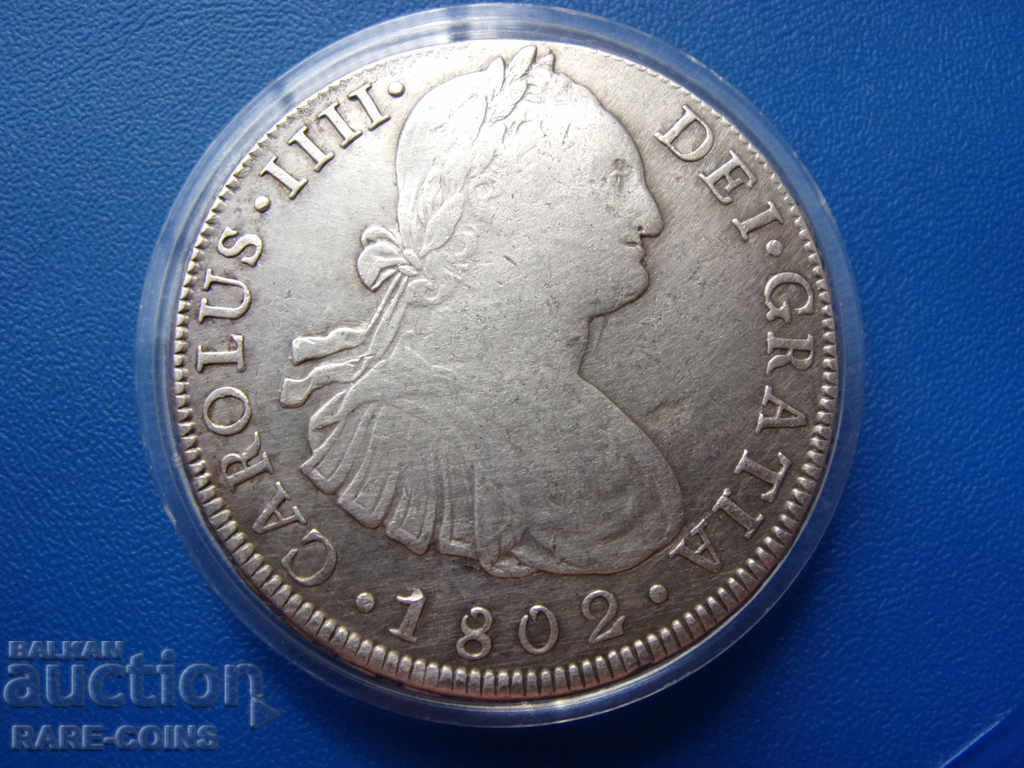 Bolivia 8 Real 1802 PTS PLP 27.2gr. Very Rare Original