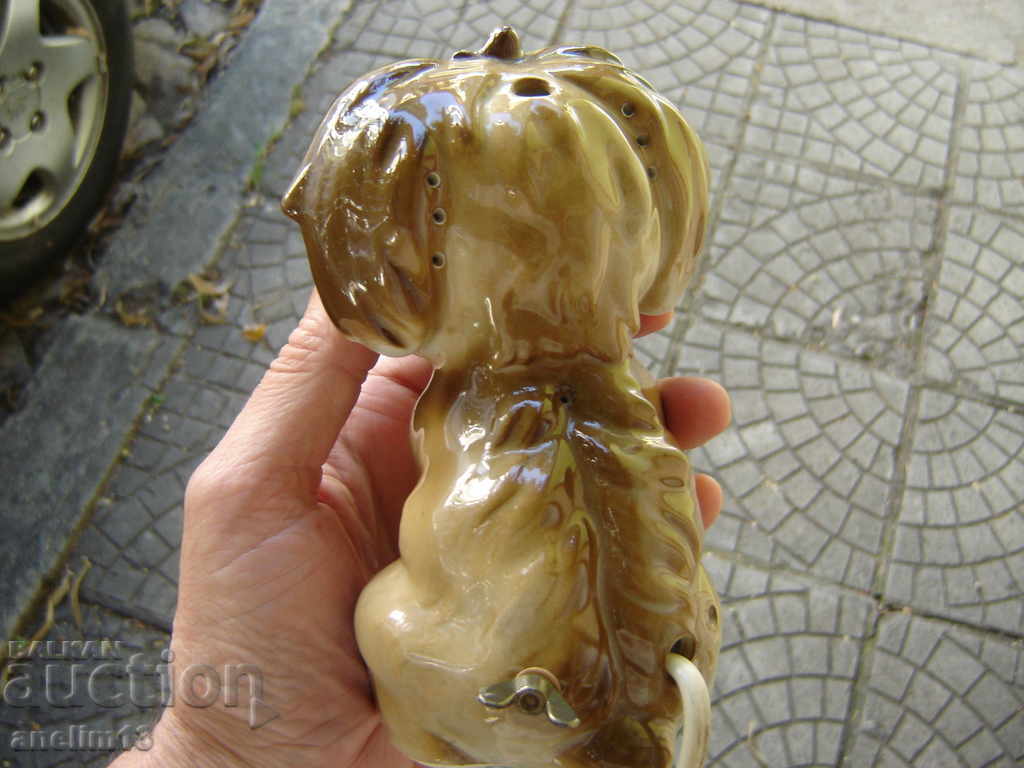 LAMPĂ DE NOAPTE DIN PORȚELAN VECHI RDG GDR CÂINE - 5