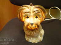 СТАРА ПОРЦЕЛАНОВА НОЩНА ЛАМПА ГДР GDR КУЧЕ