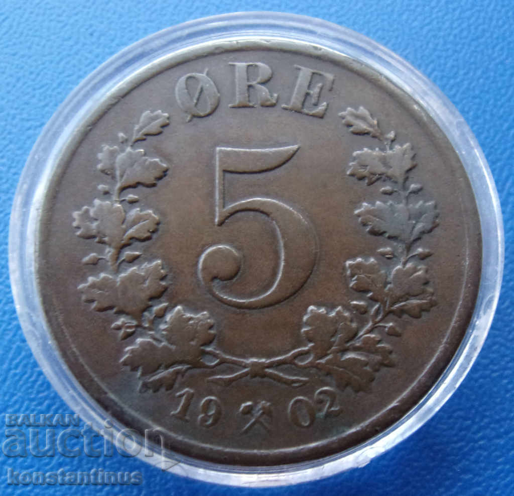 Норвегия  5  Оре  1902  Rare с цена € 8.69 | 17.00 лв.