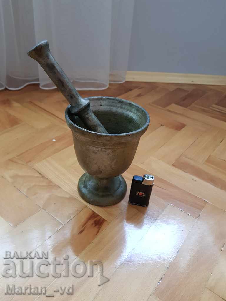 Large bronze mortar