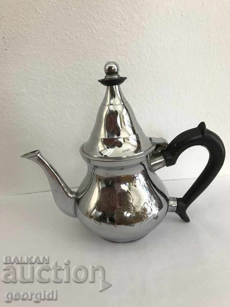 Vintage bronze nickel-plated teapot №0409