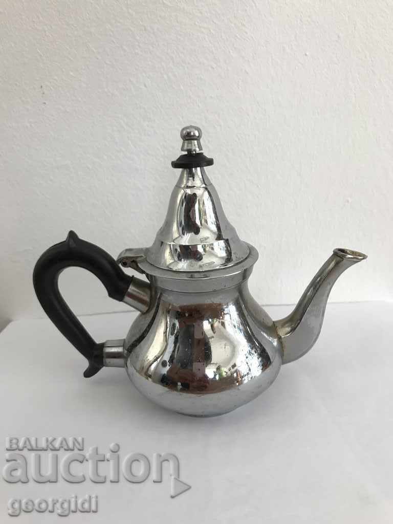 Vintage bronze nickel-plated teapot №0410
