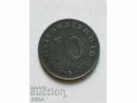 Монета 10 пфени Германия