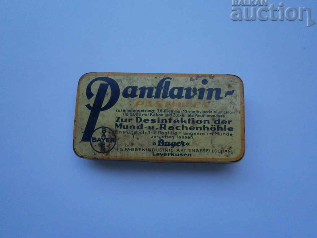 PANFLAVIN BAYER cutie mică din metal WW2 WWII