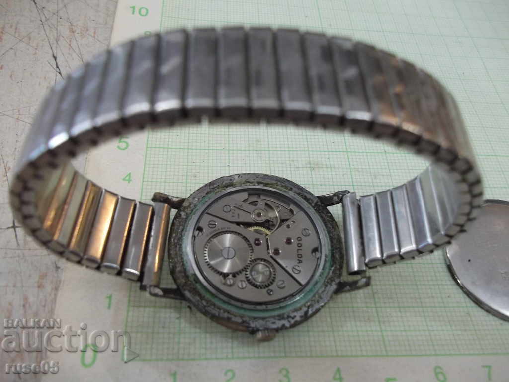Auction  Watch "GOLDA" wristwatch men's mechanical Swiss working