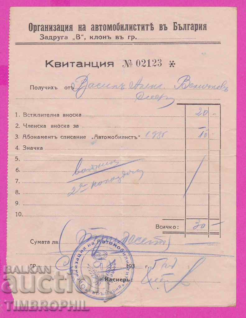 265397/1935 Sofia Organization of motorists in Bulgaria with price 3.00 BGN | € 1.53 265397/1935 Sofia Organization of motorists in Bulgaria with price 3.00 BGN | € 1.53