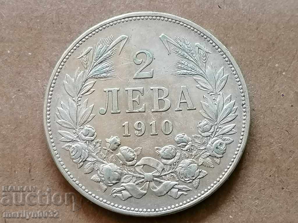 Coin BGN 2 1910 Kingdom of Bulgaria silver with price 229.00 BGN | € 117.09 Coin BGN 2 1910 Kingdom of Bulgaria silver with price 229.00 BGN | € 117.09