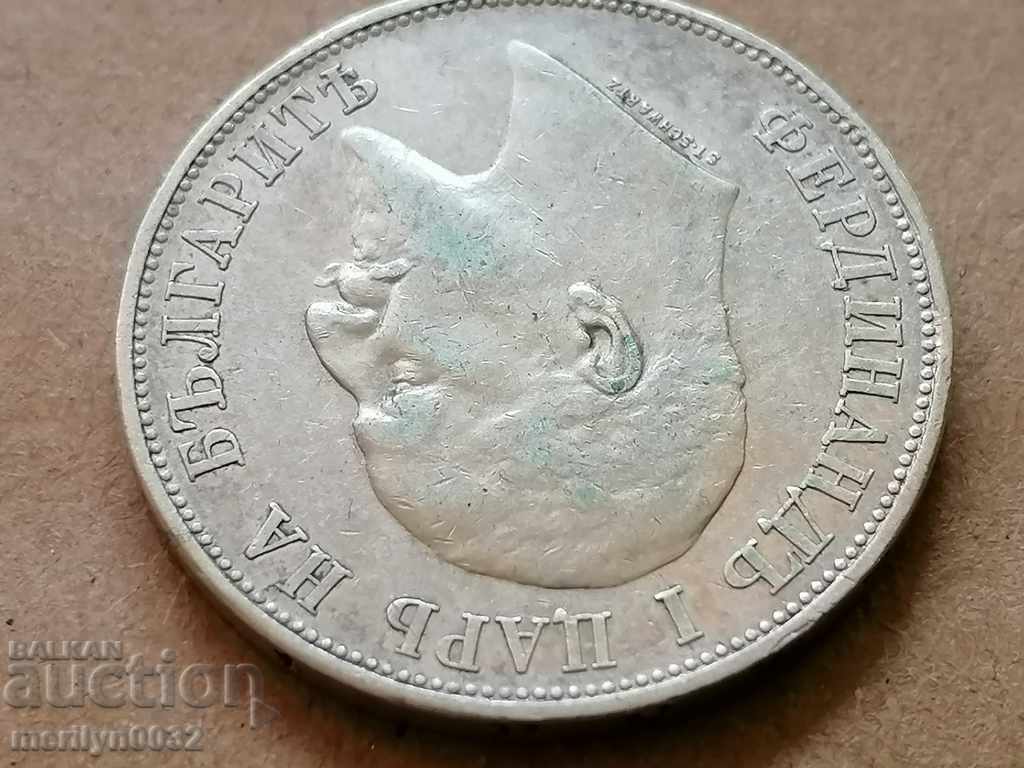 Coin BGN 2 1910 Kingdom of Bulgaria silver - 6 Coin BGN 2 1910 Kingdom of Bulgaria silver - 6