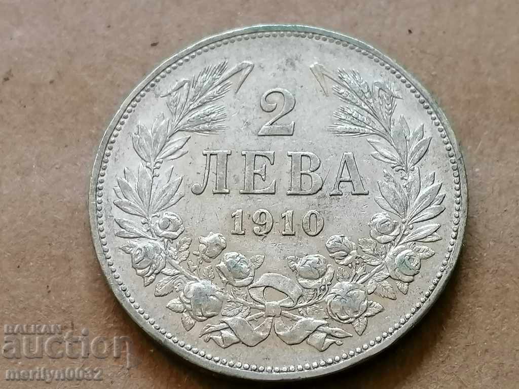 Coin BGN 2 1910 Kingdom of Bulgaria silver with price 229.00 BGN | € 117.09 Coin BGN 2 1910 Kingdom of Bulgaria silver with price 229.00 BGN | € 117.09