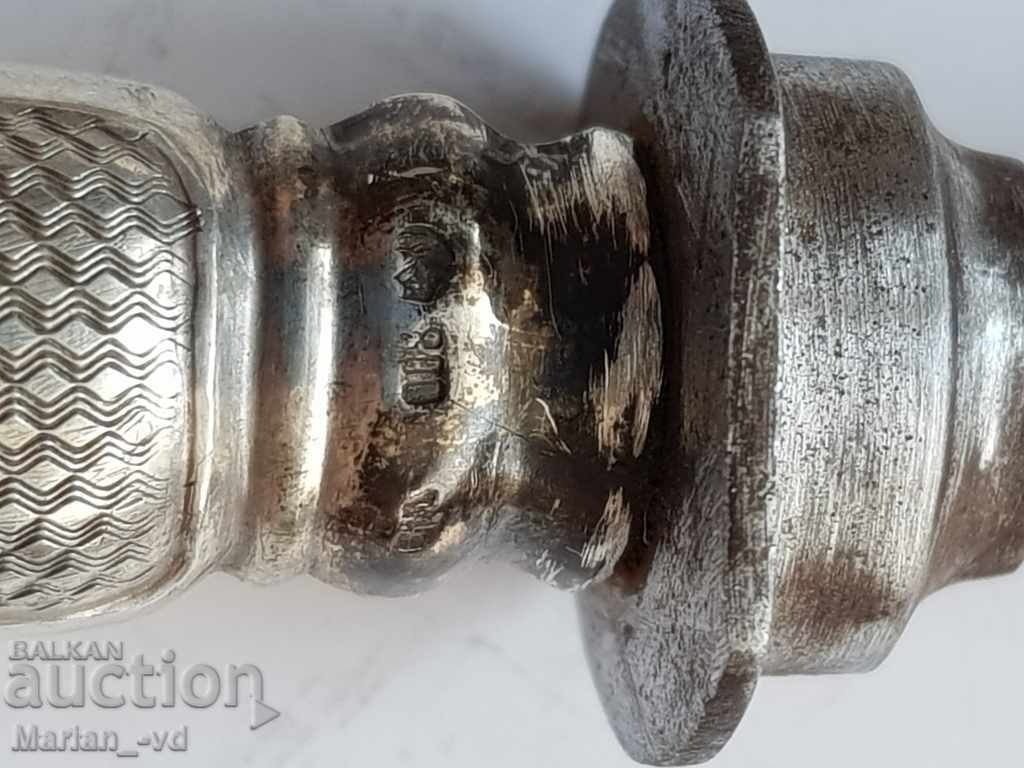 Auction  Silver old fork and barbecue spatula