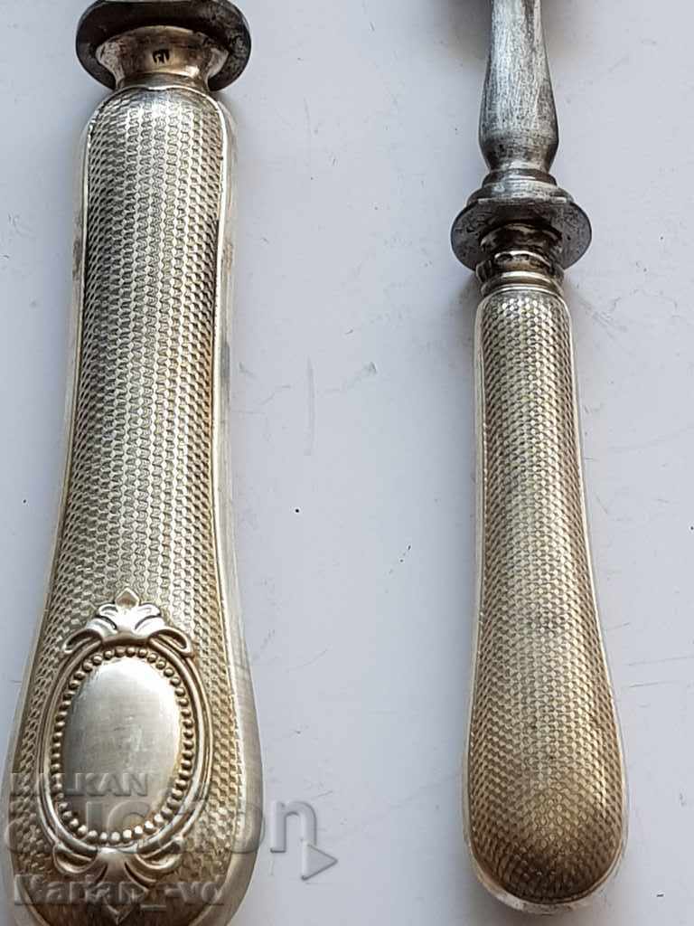 Delivery of Silver old fork and barbecue spatula