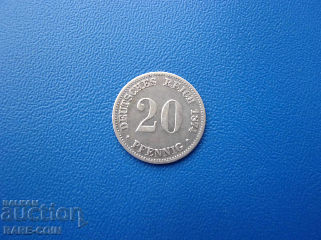 RS (31) Germany 20 Pfennig 1874 C Rare