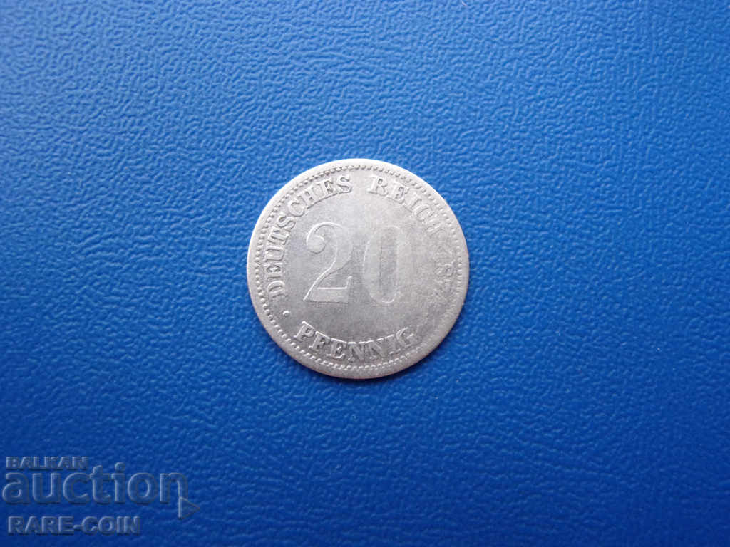 RS (31) Γερμανία 20 Pfennig 1874 D Σπάνιες