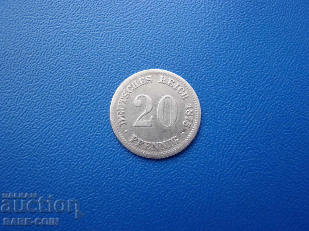 RS (31) Germany 20 Pfennig 1875 F Rare