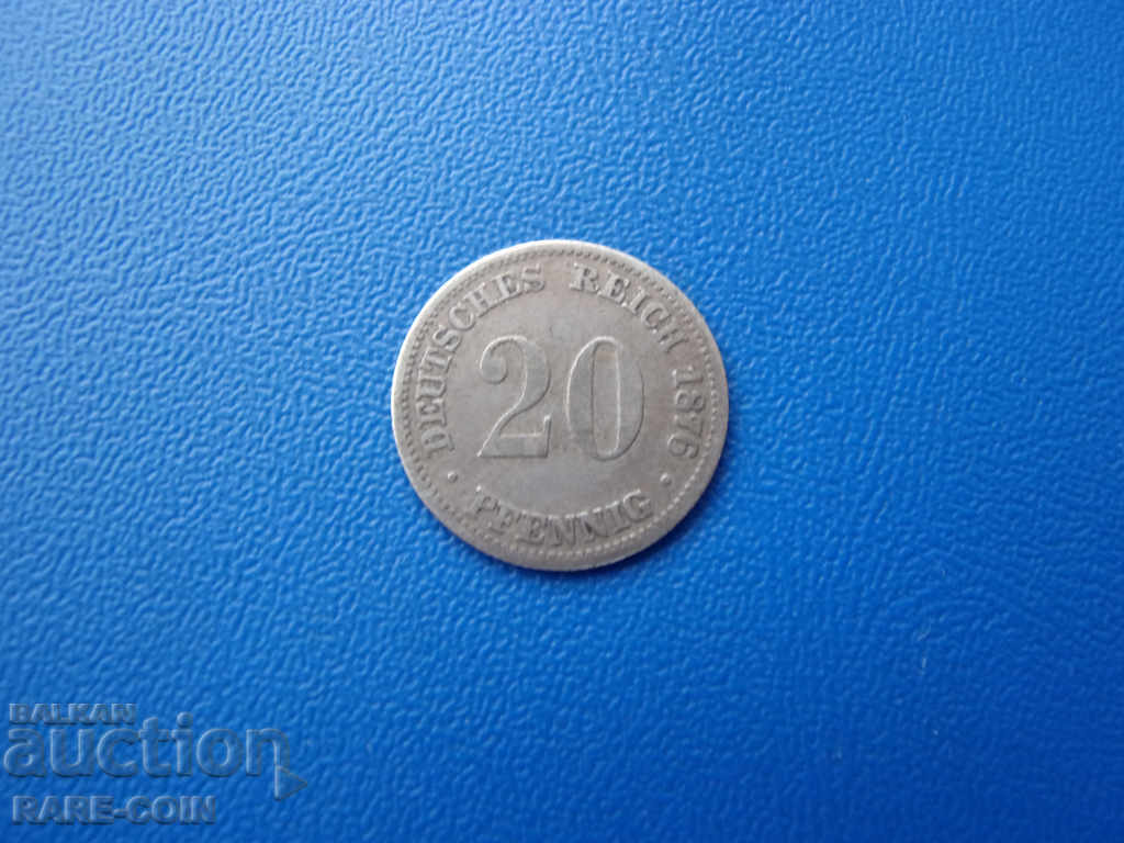 RS (31) Germania 20 Pfennig 1876 G Rare