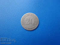RS (31) Germany 20 Pfennig 1876 G Rare
