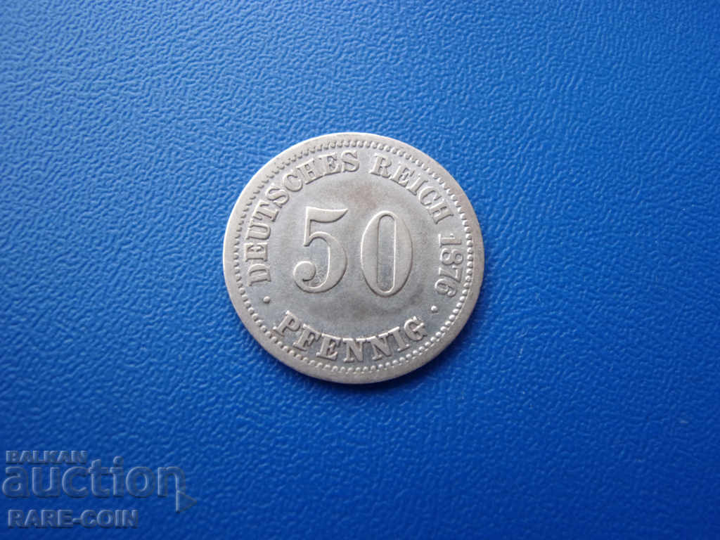 RS (31) Germania 50 Pfennig 1876 A Rare